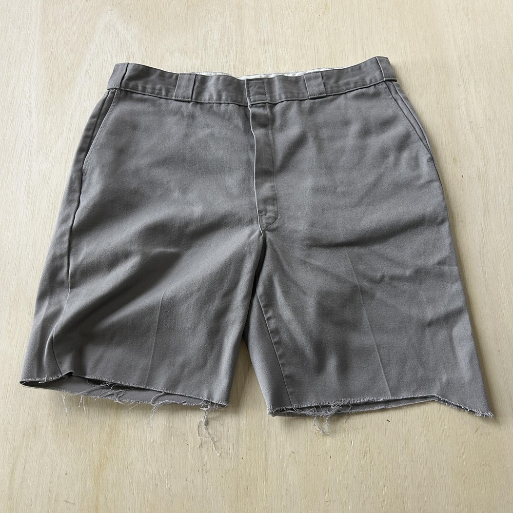 Dickies Chino Shorts Mens 40 Gray 874 Cutoff Frayed Hem Workwear Summer Casual